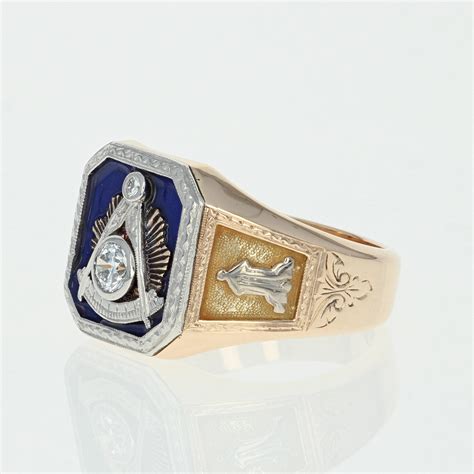 Stylish Blue Lodge and Past Master Rings in Sterling .